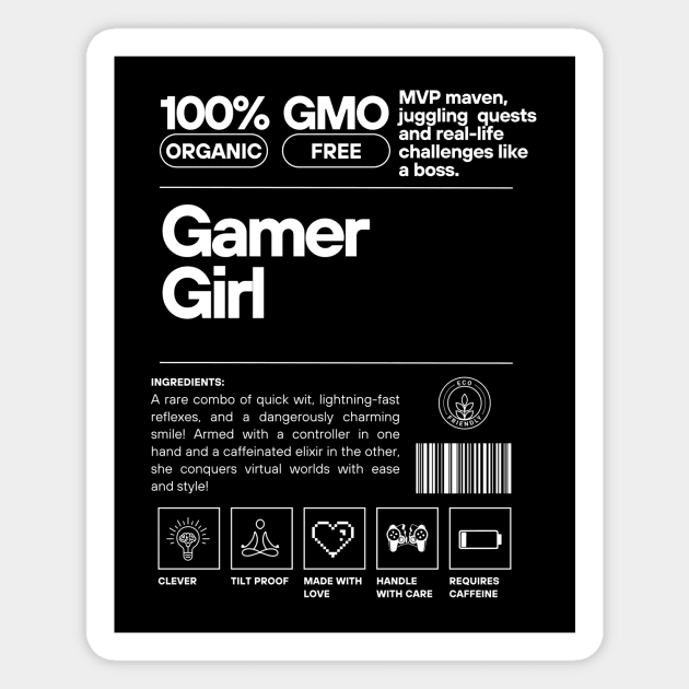 Gamer Girl Description Magnet by Pink Syrup Workshop